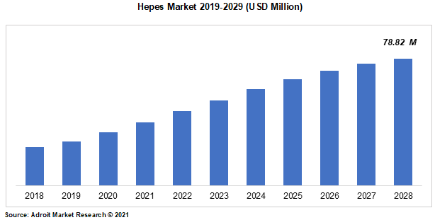 Hepes Market 2019-2029 (USD Million)